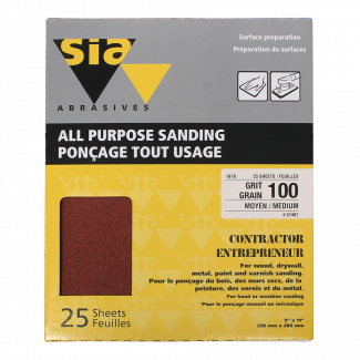 Box of 25 All Purpose Abrasive Sheets 9" X 11" Sia 1970